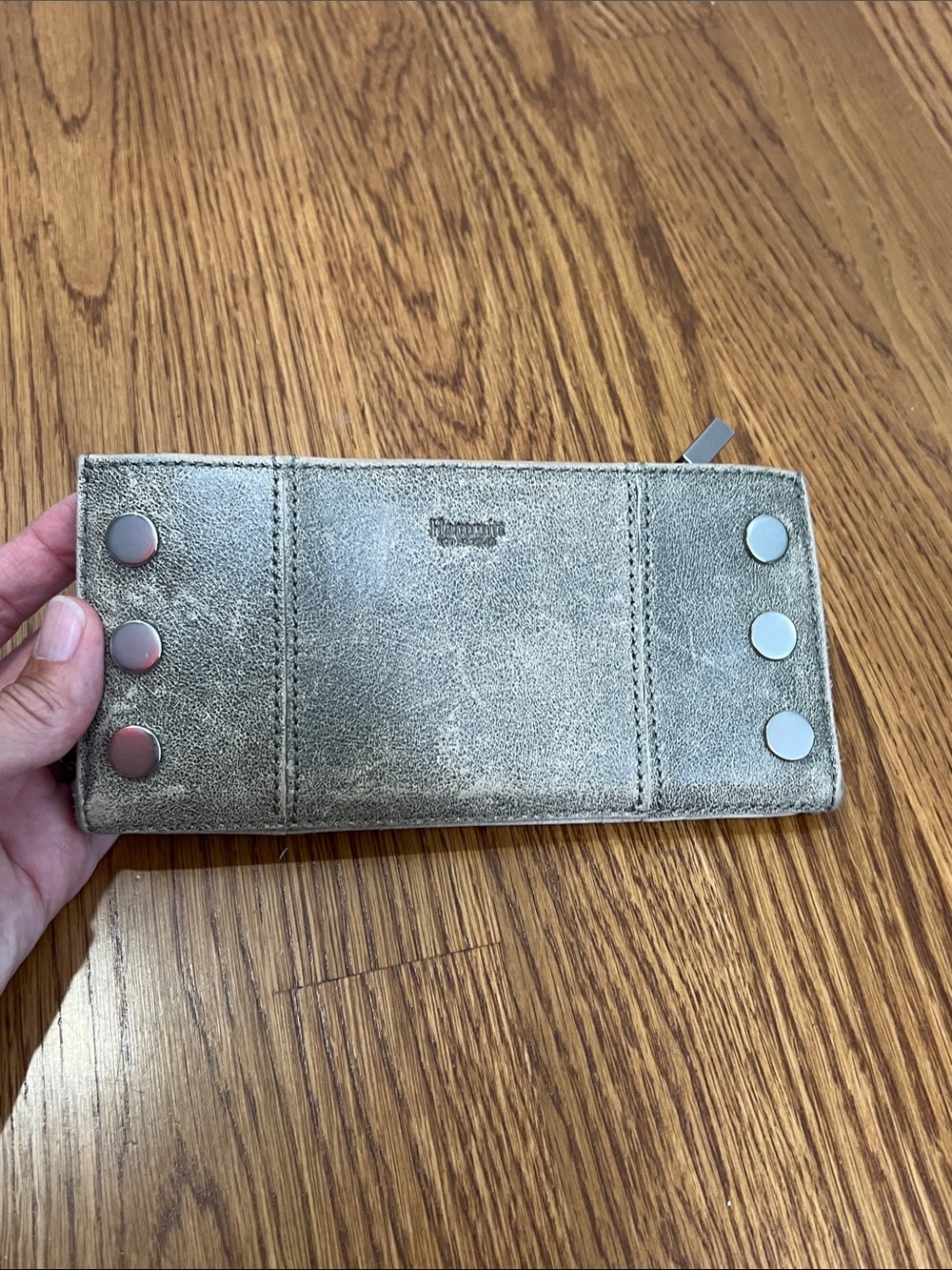Hammit 110 North Pewter & Brushed Silver Studded Wallet